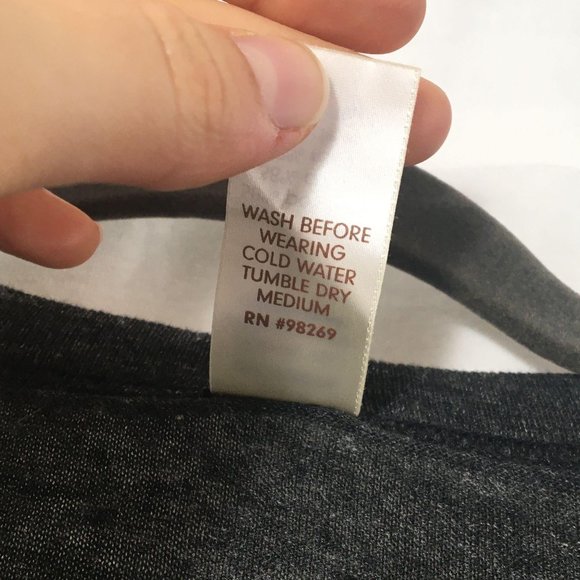 NWOT Alternative Earth Charcoal Gray Tee Recycled - Picture 4 of 5
